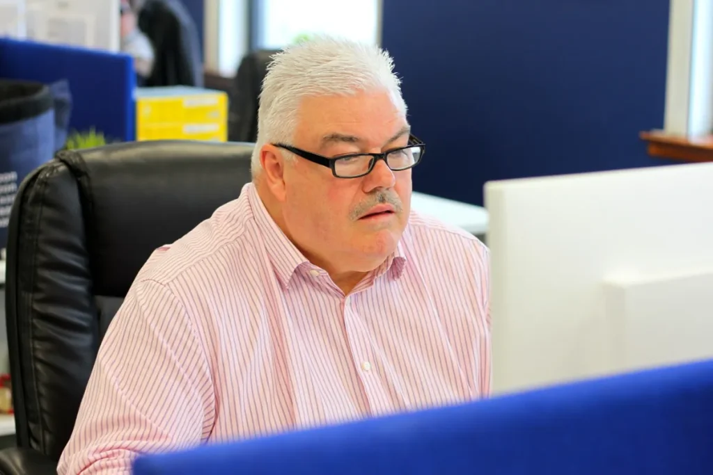 A member of the Indigo team at work in Glasgow
